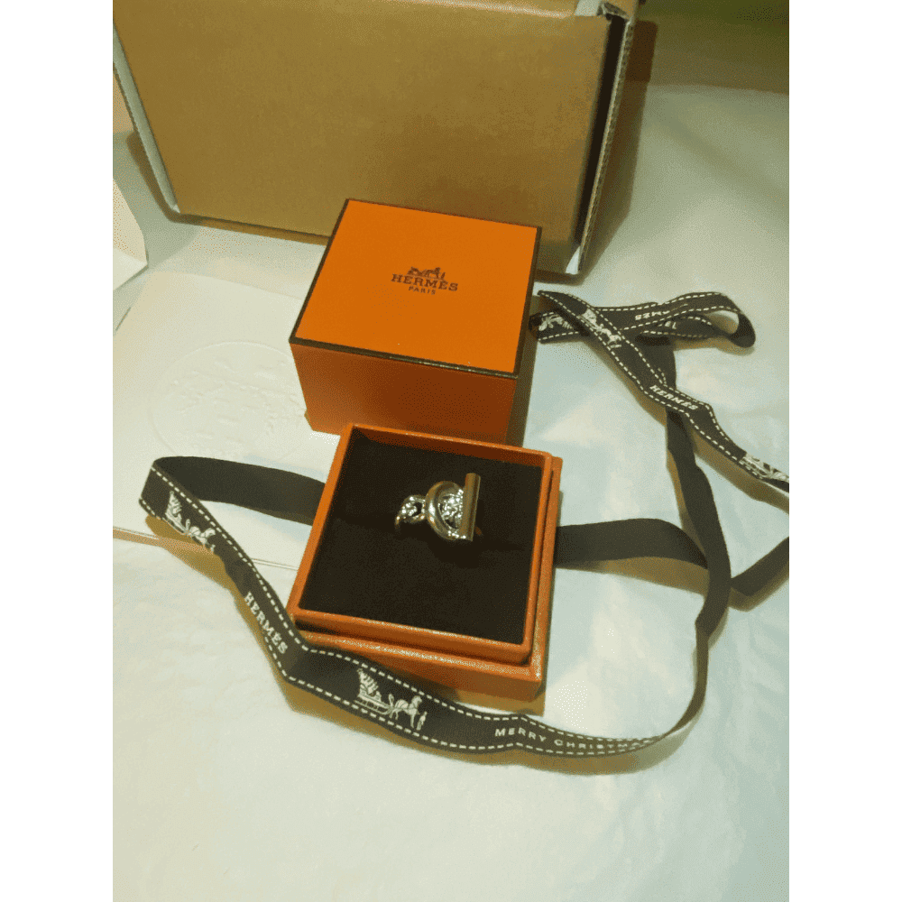 お客様にて購入された商品の転送、エルメスのシルバーリング、Croisette ring