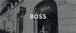 スウェーデン・ストックホルムのBOSSストアの店舗写真